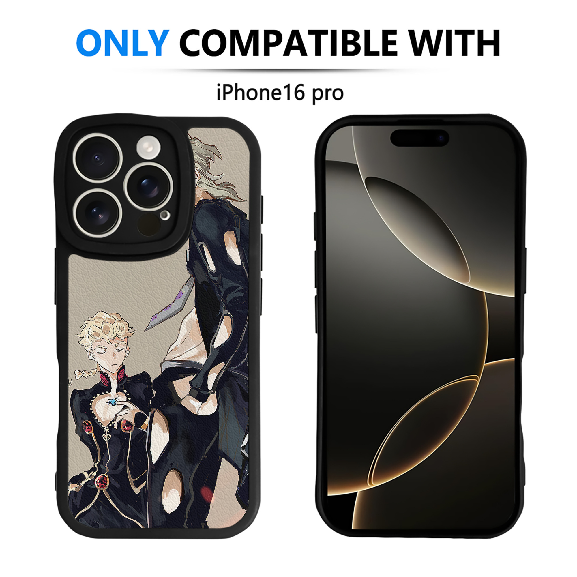 （画像用） ジョジョの奇妙な冒険 JoJo's Bizarre Adventure 【iPhone 16シリーズ対応】シリコンスマホケース（レザー調） 材質：シリコン